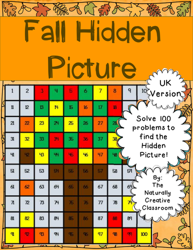 Fall Hundred Chart Hidden Picture