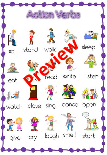 Action Verbs List (Past, present and future) | Teaching ...