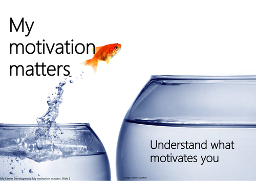 My Motivation Matters: Understand what motivates you