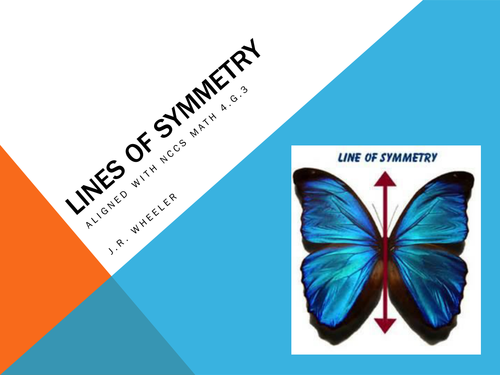 Lines of Symmetry - Aligned with NCCS 4.G.3; Lesson Plan, Presentation and Homework Packet