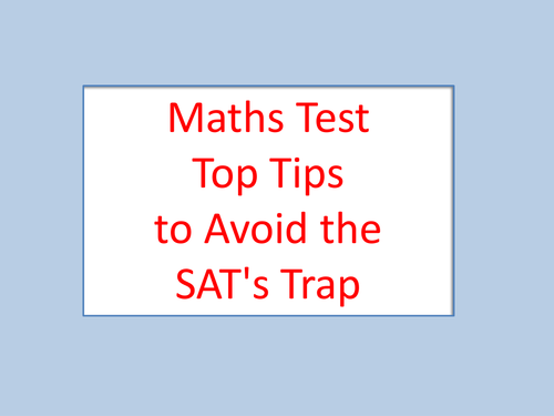 Sats Maths Y6 Top Tips Test Booster
