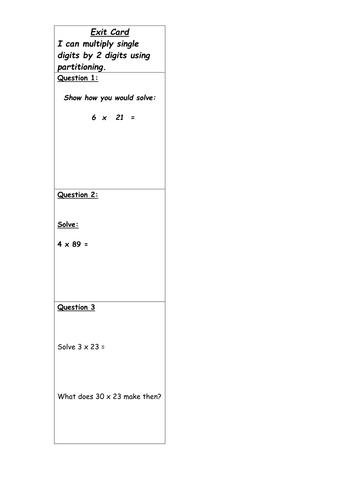 Mental Multiplication Strategies