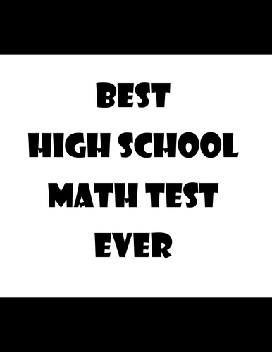 High School Math Test