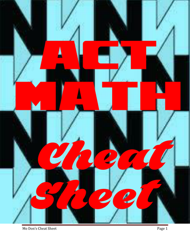 ACT Math Cheat Sheet