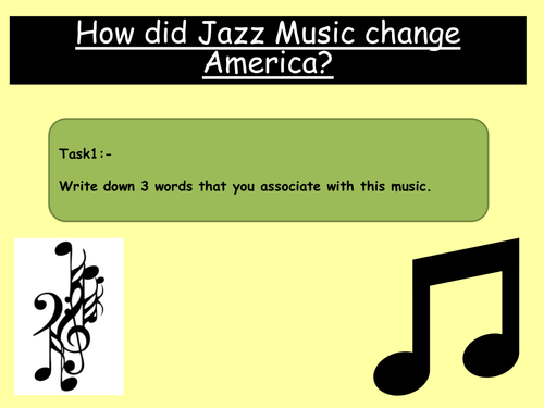 The Roaring Twenties.  How did Jazz influence  USA in the 1920s?