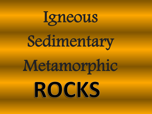 Types of Rocks Powerpoint