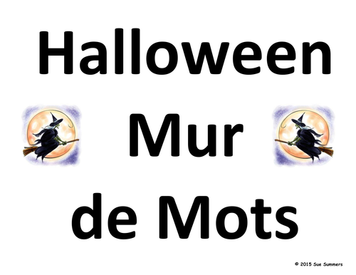 French Halloween Word Wall 