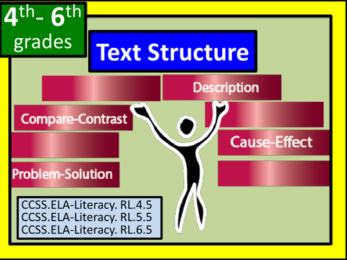 Text Structures: Compare/Contrast, Description, Cause/Effect, and Problem/ Solution