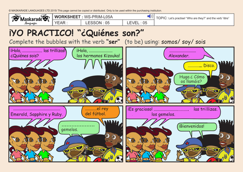 SPANISH-Y4/Y5-ABOUT YOU: How old are they?/ Who are you?/ Nationalities and countries