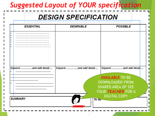 SPECIFICATION PPT and 2 student evaluation documents
