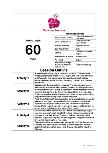 A Midsummer Night's Dream Sensory Session