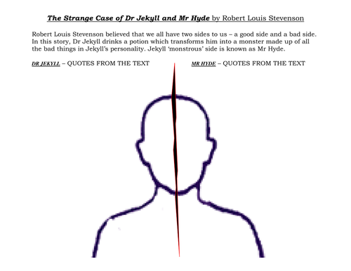 Jekyll and Hyde split character note taking grid