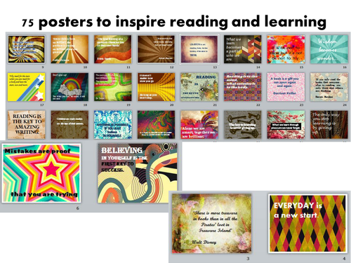 75 posters to inspire reading and learning