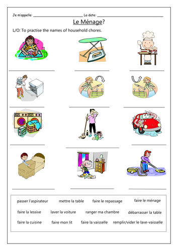 french-household-chores-le-m-nage-worksheets-teaching-resources