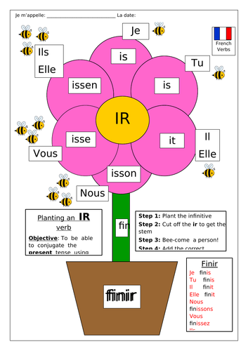 french-verbs-planting-a-regular-ir-verb-worksheets-teaching-resources