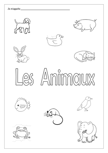 french animals les animaux activity booklet