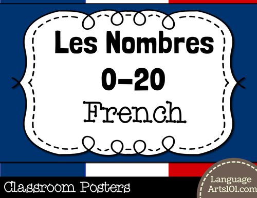 Numbers 0-20 Posters French | Affiches Nombres 0-20 Français