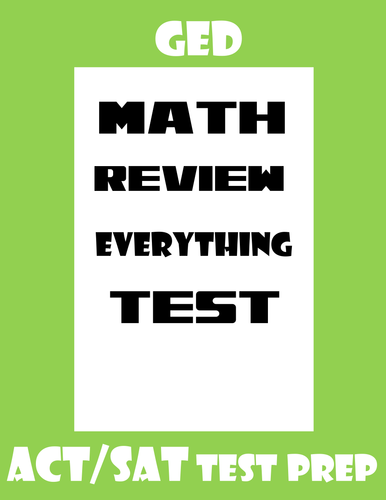 GED Math Review Test