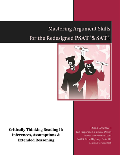 Mastering Argument Skills for Redesigned SAT & PSAT, Critical Reading Part II