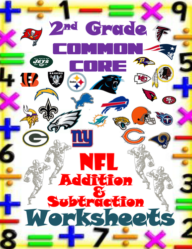 2nd Grade Common Core Math-NFL Addition & Subtraction