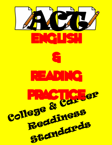 Act English And Reading Practice Worksheets - 