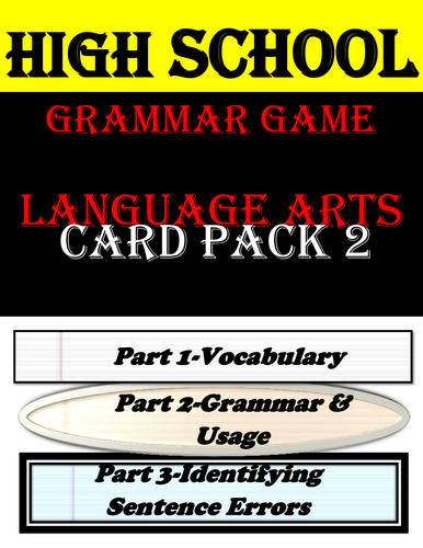  Grammar Game for High School-Edition 2 