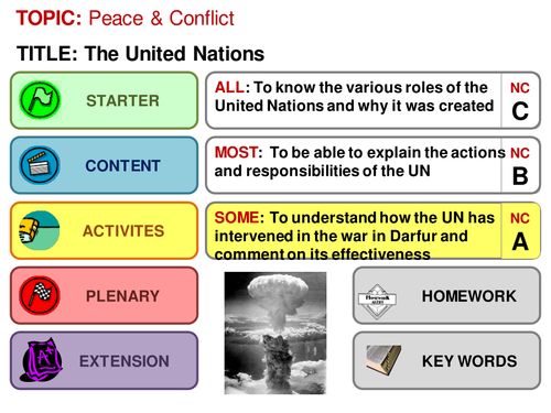 United Nations Differentiated lesson
