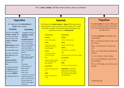 What are connectives called in the new National Curriculum?