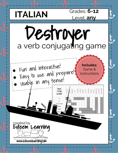 Destroyer - A Verb Conjugation Game - Practice Conjugating Any Tense - Italian