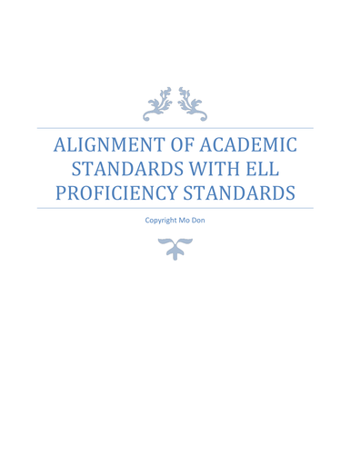Alignment of Academic Standards with ELL Proficiency Standards-Graduate Document