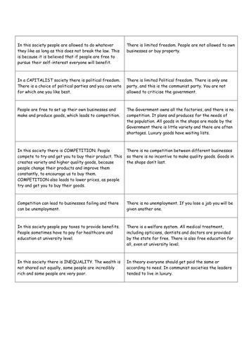 Communisam and Capitalism