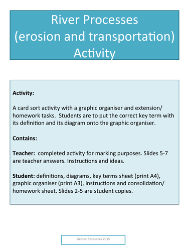 River Processes Activity Lesson