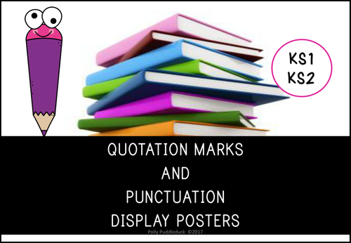 Quotation Marks and Punctuation Display Posters