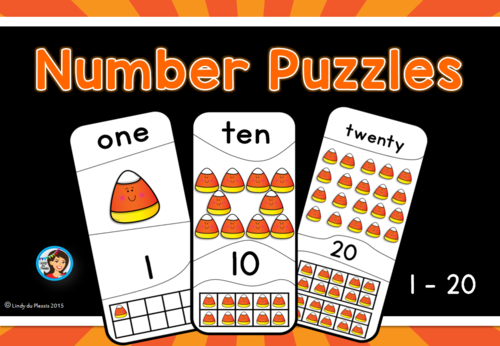 Candy Corn Number Puzzles (1- 20)