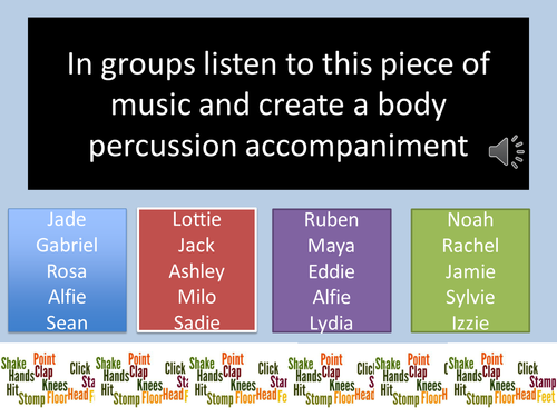 Singing and Body Percussion lesson