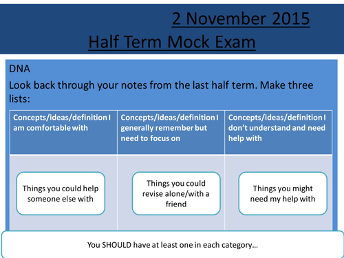 Sociology H580 / H180 Mini-Mock Preparation Lesson - Tests Lessons 1-11