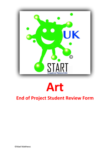 Art - End of Project Student Review Form