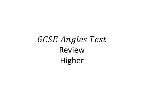 Angles GCSE Higher Worked Exam Solutions New Spec