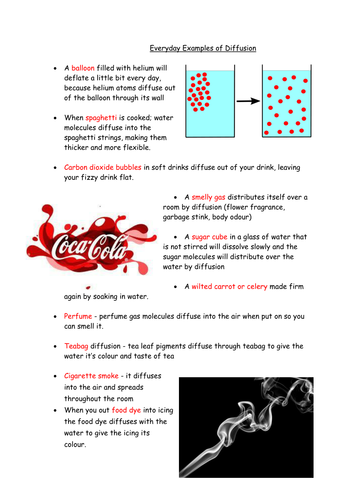 everyday examples of diffusion