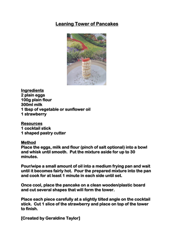 Leaning Tower of Pancakes Recipe