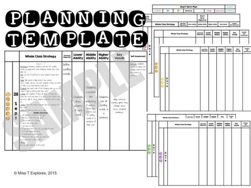 Editable Planning Template