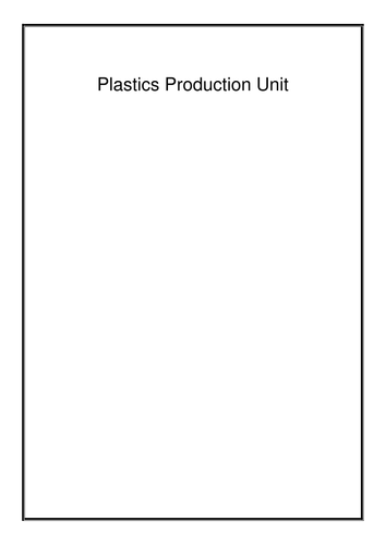 PLASTICS PROCESSES KS4  /  KS5