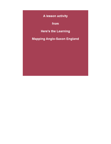 Mapping Anglo-Saxon England