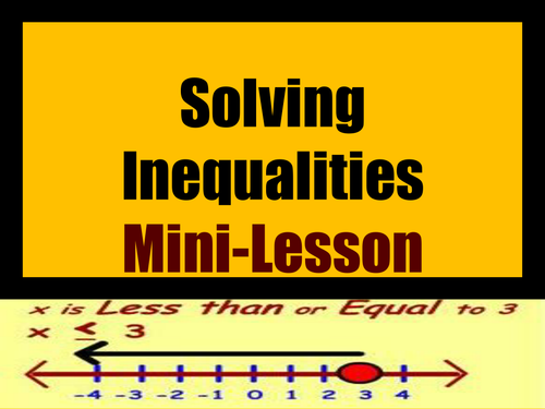 Solving Inequalities Mini-Lesson