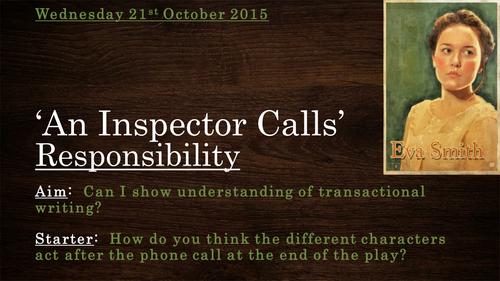 An Inspector Calls - Eva's death (When play finished)