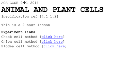 AQA GCSE 2016 Animal and Plant cells 