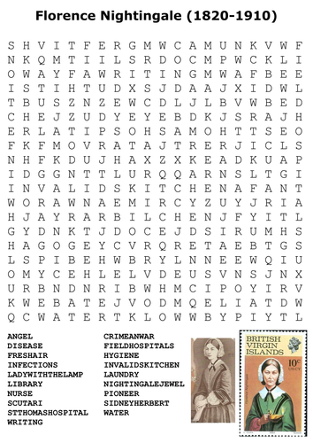 Florence Nightingale Word Search 