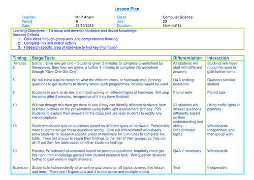 Interactive hardware recap and research, traffic lights, whiteboards, fun, quick and outstanding.