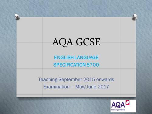 AQA GCSE English Language Paper 1 Writing 2015 onwards