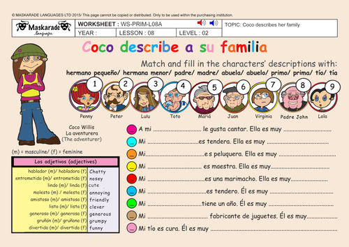 SPANISH-AT-SCHOOL-Y4-Y5: Describing the members of your family